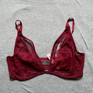 Bordeaux Victoria’s Secret Mesh and Lace Bra